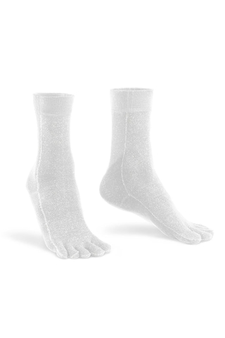 Bonny Silver  Önleyici Parmaklı Soket Gümüş Çorap 3'lü Paket Beyaz