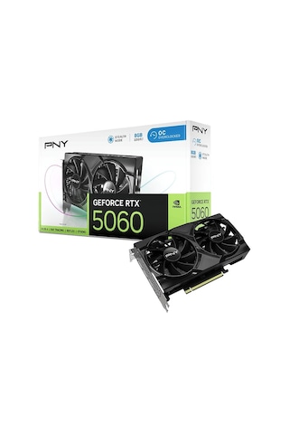 Pny Geforce Rtx 5060 8gb Oc Gddr7 128bit Dual Fan Siyah Gaming Aeae1pny0057