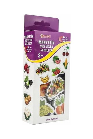 Diytoy Manyetik Meyveler Ve Sebzeler 26 Parçalı Magnet Meyve