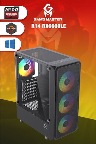 Game Master R14 R5-5500 16 GB 512 GB M.2 SSD RX6600LE 8 GB Free Dos Masaüstü Oyuncu Bilgisayarı