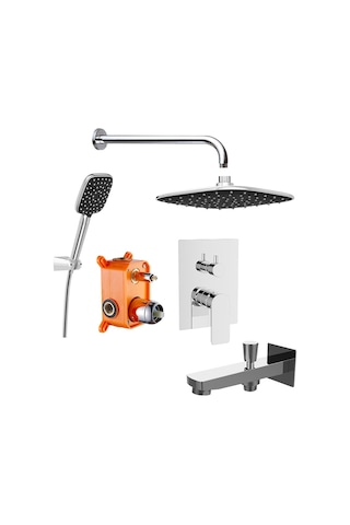 Bien 2f Square Water Flowbox Sistemleri Ankastre Banyo Bataryası Seti Krom Bien 2f Square Water Flowbox Sistemleri Ankastre Banyo Bataryası Seti Krom