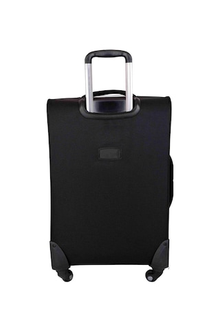 Bagacar Ultra Hafif Körüklü Kumaş 3 Lü Valiz Seti Siyah