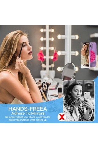 Gajeena Bej Silikon Telefon Tutucu: Süper Tutuculu, Suction Cup & Manyetik, El-işsiz Selfie/video, Banyo Ve Ayna Uyumlu, Temizliği Kolay