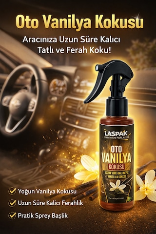 Vanilya Sprey Oto Kokusu Uzun Süre Kalıcı Ferah Araç Parfümü 100 Ml 100