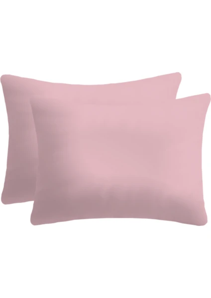 %100 Natürel Cotton Pamuk 2 Adet 35x45 Cm Lüx Yastık Kılıfı Pillow Case Pudra
