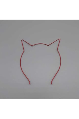Kedi Kulak Esnek Metal Renkli Taç Seti 4 Adet Çok Renkli
