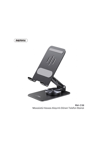 Remax Rm-c38 Precision Alloy 360 Döner Metal Masaüstü Telefon Ve Tablet Tutucu Stand