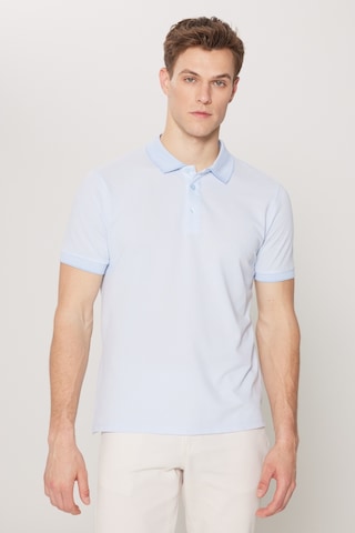 AC&Co / Altınyıldız Classics Slim Fit Dar Kesim 3 'lü Kıvrılmaz Erkek Polo Yaka Tişört - Beyaz-Lacivert-Açık Mavi