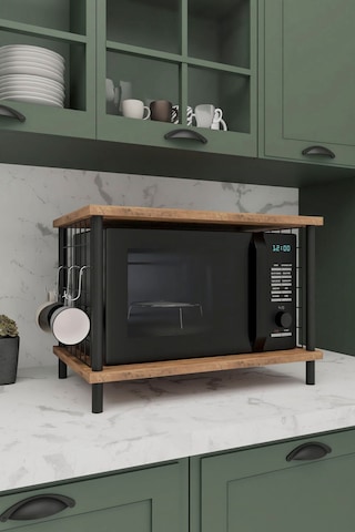 Çok Amaçlı Mikrodalga Dolabı Atlantik Çam Tezgah Üstü Düzenleyici, Raflı Fırın Standı 2 Atlantik Çam