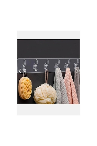 Yapışkanlı Şeffaf Banyo Ve Mufak Askılık Plastik 6cm X 35cm Beyaz