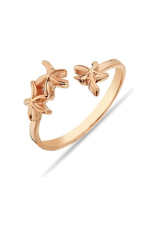 Argentum Concept 925 Ayar Gümüş Deniz Yıldızı Figürlü Rose Yüzük - Y012101