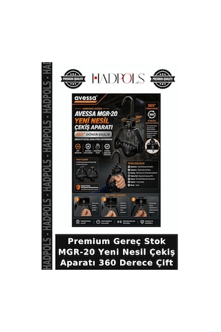 Premium Gereç Stok Mgr-20 Yeni Nesil Çekiş Aparatı 360 Derece Çift