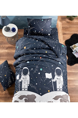 Laliva Uzaylı Astrontlu Çocuk Lastikli Nevresim Takımı