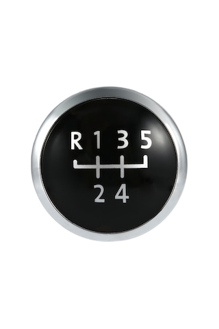 Wezone Vw T5 Transporter 2003-2010 İçin 5 Vites Vites Kolu Emblemi Kapak, Siyah-gümüş, 37mm, Dayanıklı Malzeme, Kolay Kurulum Siyah