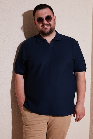 Buratti Büyük Beden Pamuklu Regular Fit Erkek Polo Yaka T Shirt 5902729B Indigo