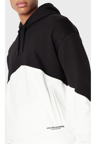Armani Exchange Erkek Sweat 6rzmlb Zj4xz 22cg Siyah-beyaz Beyaz - Siyah