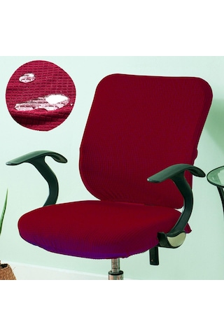 Homyl Bilgisayar Koltuğu Kılıfı Dönen Sandalye Kırmızı Kırmızı