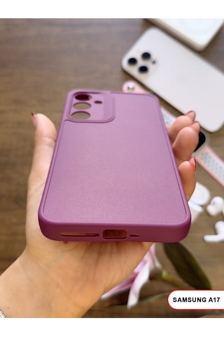 Samsung Galaxy A17 Uyumlu Kamera Korumalı Darbeye Dayanıklı Renk Atmayan Keep Silikon Kılıf Mor