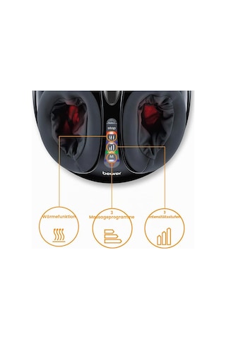 Beurer Fm90 Shiatsu Ve Hava Sıkıştırmalı Ayak Masajı Çift Masaj Fonksiyonu İsteğe Bağlı Isıtma Fonksiyonu 3 Önceden Ayarlanmış Program 3 Yoğunluk Seviyesi Yıkanabilir Kılıf Kadar Uygun