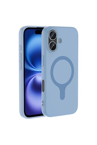 Gpack iPhone Uyumlu 16 Kılıf Aris Silikon Magsafe Kablosuz Şarj Özellikli Mavi
