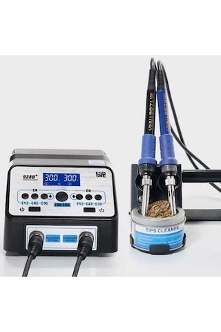 Marxlow 938d+ Antistatik Çift Havyalı Dijital Göstergeli Lehimleme İstasyonu