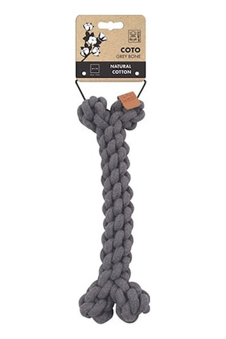 M-pets Coto Örgü Kemik Köpek Oyuncağı Gri 30 Cm 244-50013.01