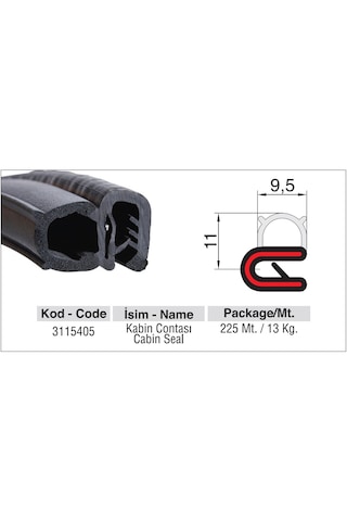 25.Mt Kaliteli Epdm Yandan Takılan Geçmeli Conta