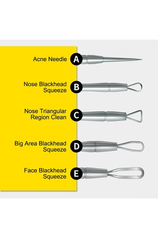Vkemall Siyah Nokta Temizleme Seti: Paslanmaz Çelik, Çeşitli Renklerde Çanta, 2 Veya 3 Parça Seçenekli