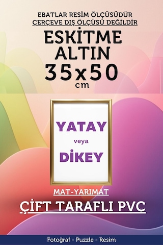 Altın-22mm-35x50 Cm Mat Pvc Li Camsız Fotoğraf 500 Parça Puzzle Belge Çerçeve Yatay Dikey Asılabilme. 74796344