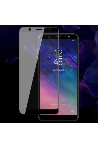 Samsung Uyumlu Galaxy A6 Plus 2018 Zore Kenarları Kırılmaya Dayanıklı Cam Ekran Koruyucu