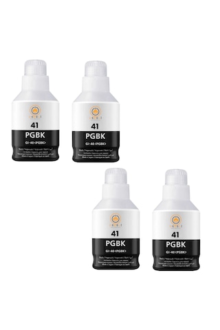 Gı-41 Uyumlu Siyah Mürekkep 4 Adet Ekonomik Set G2420 G2460 G3420 G3460 Yüksek Verim 4x135ml