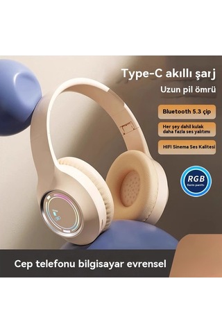 Aurora Kulaklıklar, Kablosuz Bluetooth, Bej