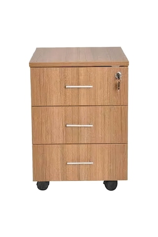 Rustik Ahşap 3 Çekmeceli Yerden Yüksek Keson-marbella- 40x45x58 C
