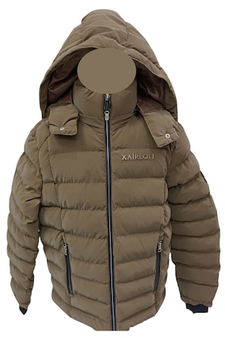 Erkek Çocuk /kız Çocuk Kapüşonu Çıkabilen İçi Peluş Astarlı Fermuar Cepli Kahverengi Renk Mont Kahverengi