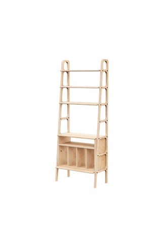 Woodesk Lontano, Ahşap Kitaplık Ve Raf Ünitesi, Natural Renk