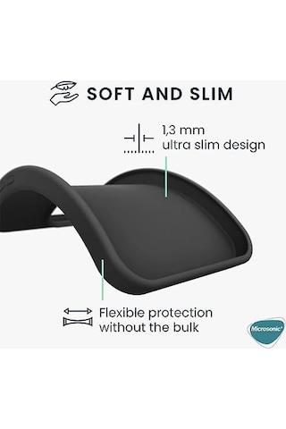 Matte Silicone General Mobile Era 50 Kılıf Siyah Era 50 İle Uyumlu Kılıf - Siyah