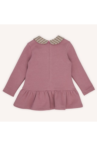 Kız Çocuk Bebe Yakalı Örme Elbise Gül Kurusu 2421gb26009-4883 001