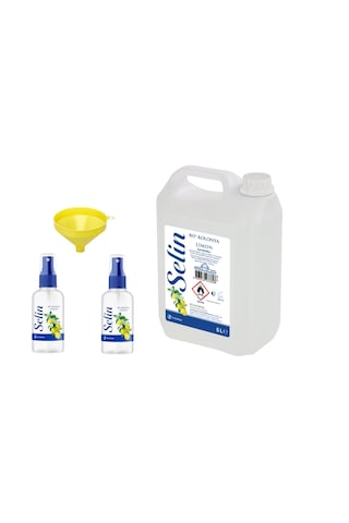 Selin Limon Kolonyası 5 L + Limon Kolonyası Sprey 2 x 50 ML + Huni