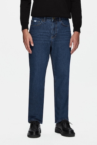 Ucla Benıto Mavi Denim Nakışlı Baggy Fit Erkek Pantolon Mavi