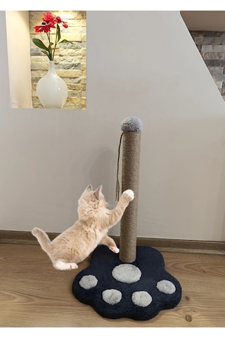 Kedi Tırmalama Tahtası Pati Modelli 50 Cm Büyük Boy Tırmalama Kedi Oyun Alanı Peluş Başlıklı