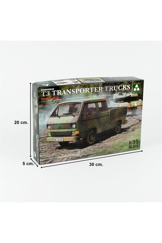 Takom 2014 1/35 Ölçek, Vw T3 Çift Kabinli Kamyonet, Plastik Model Kiti-55881