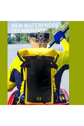 Ranyeek 30l Su Geçirmez Sırt Çantası - Ipx6 Pvc Malzeme, Islak/kuru Bölmeli, Büyük Kapasiteli Outdoor Çanta Açık Gri Gri