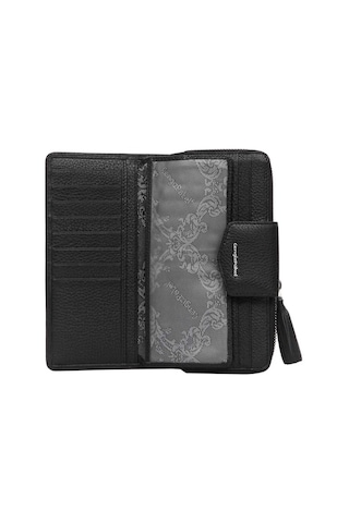 Cengiz Pakel Hakiki Deri Kadın Cüzdan-Portföy 65133-Siyah