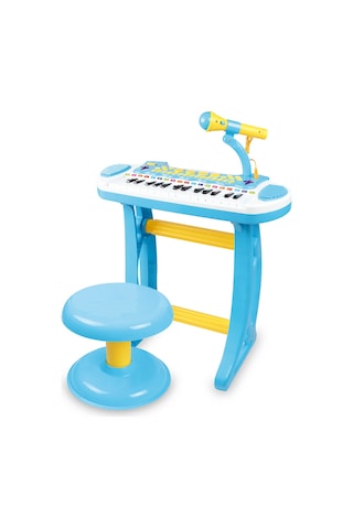 Vardem Mikrofonlu 24 Tuşlu Mp3 Çalar Mini Piyano Mavi