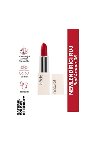 Bade Natural Nemlendirici Ruj 06 Red Amour