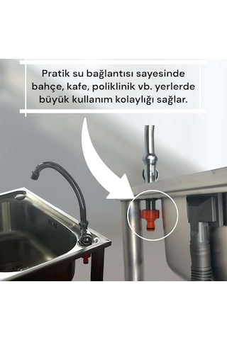 Ekosan 4050 Seyyar Bahçe Evyesi Krom