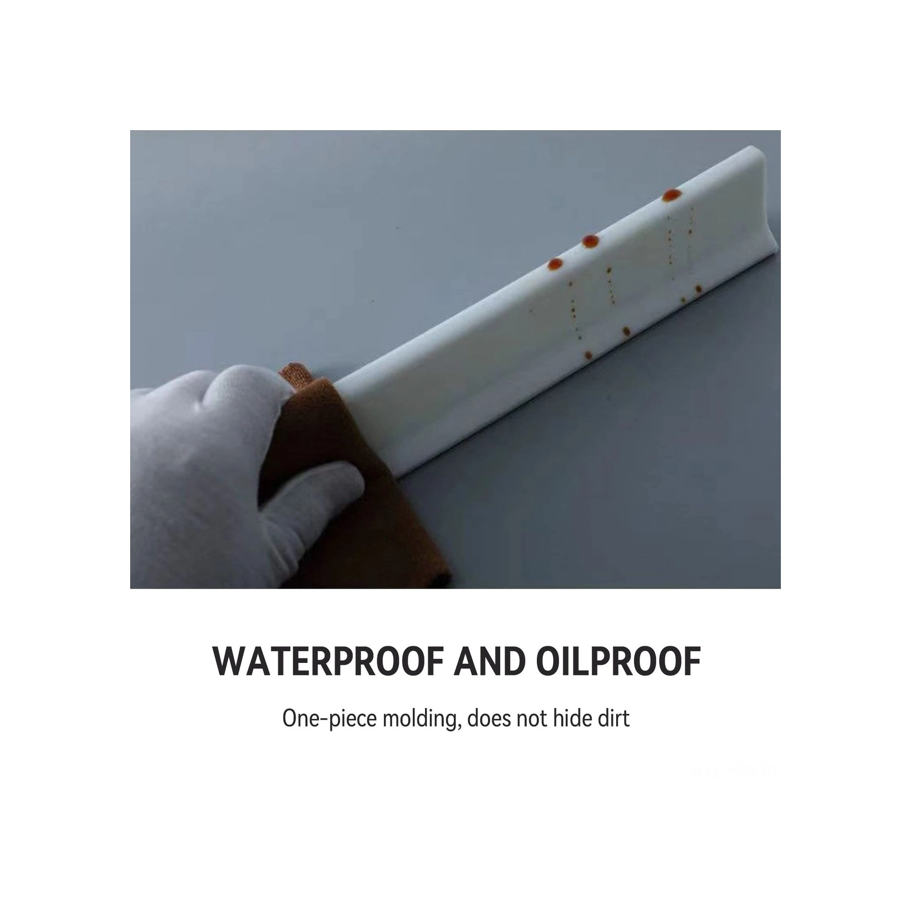 Yuntech01 Silikon Banyo Su Engelleme Şeridi, Otomatik Yapışkan, Su Geçirmez, Duş Alani İçin, 200 Cm Beyaz, Yüksek Kaliteli, Kolay Kurulum Gri