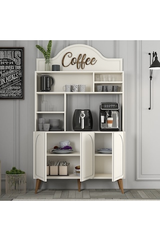 Lyon Kahve Köşesi 120cm - Krem / Ceviz