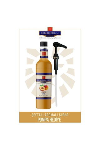 Simoenlli Kahve Şurubu Şeftali 700 ML + Pompa Simonelli
