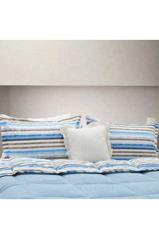 Sherpa Comforter Çift Kişilik Uyku Seti - Mavi